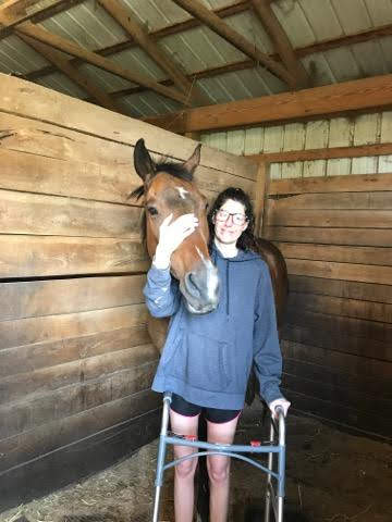 Even after my accident in March, the horses are still my passion and purpose. They are the driving force behind my TBI rehabilitation. 