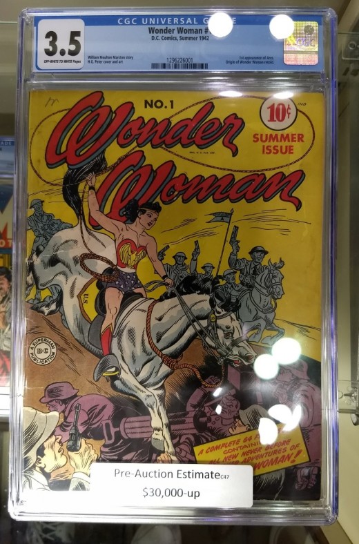 Wonder Woman No. 1, which introduced the famous female superhero.