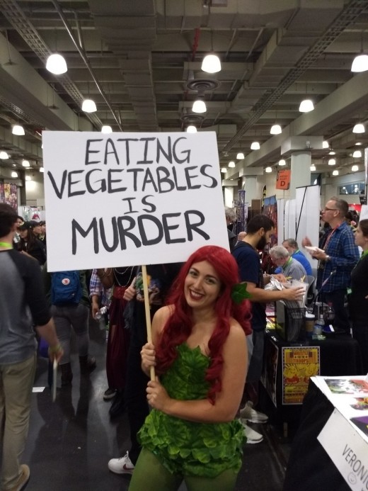 This cosplayer perfectly portrays Poison Ivy, a Bat-Man villian who is an eco-terrorist protecting the environment from corporate interests. 