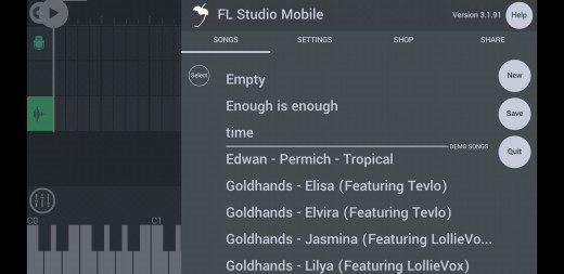 When finished a project, open the menu at the top right. The "Save" button is at the right of the screen.