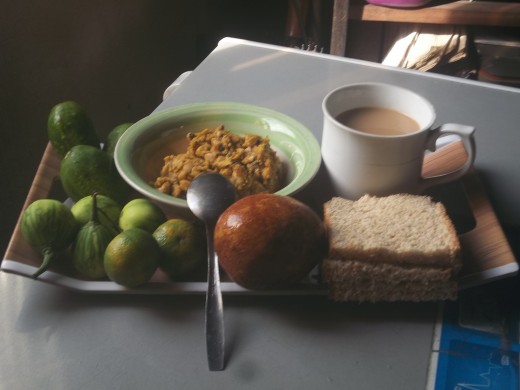 Your homemade bread can be can be eaten with legume, fruits and nuts to make a balance meal
