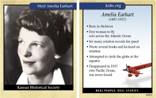 Amelia Earhart Trading Card