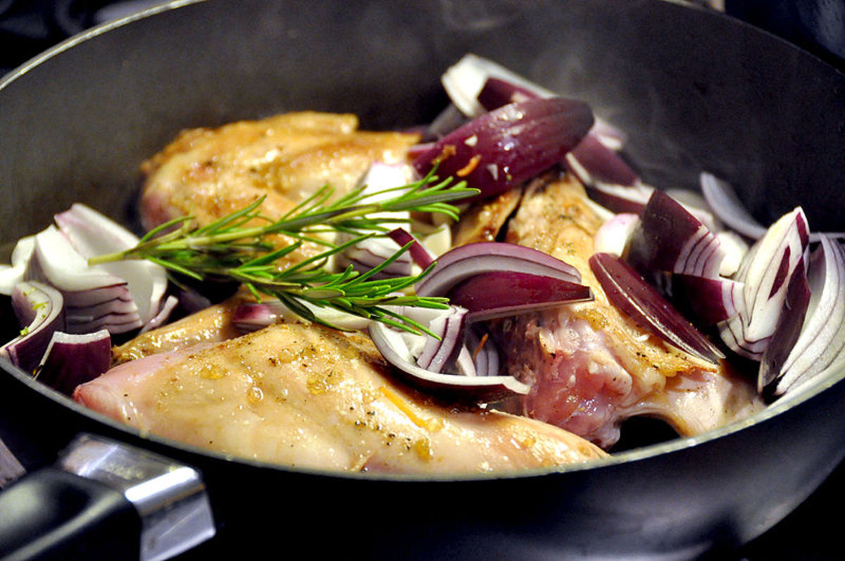 This version adds fresh rosemary to the skillet before adding the sour cream and mushrooms.