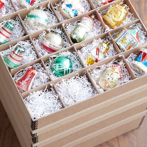 Archival storage boxes keep delicate ornaments safe and prevents UV damage and acid stains.