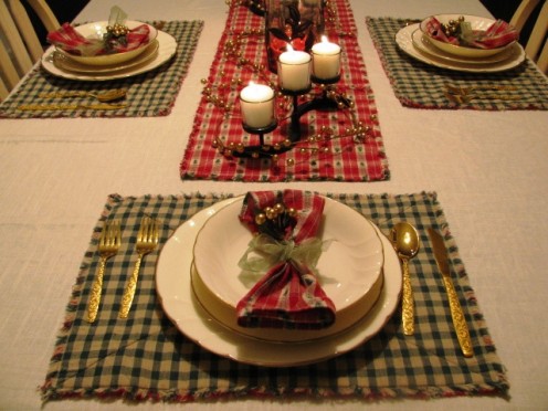 Christmas linens and fabrics should be stored in a dry area to prevent damage.