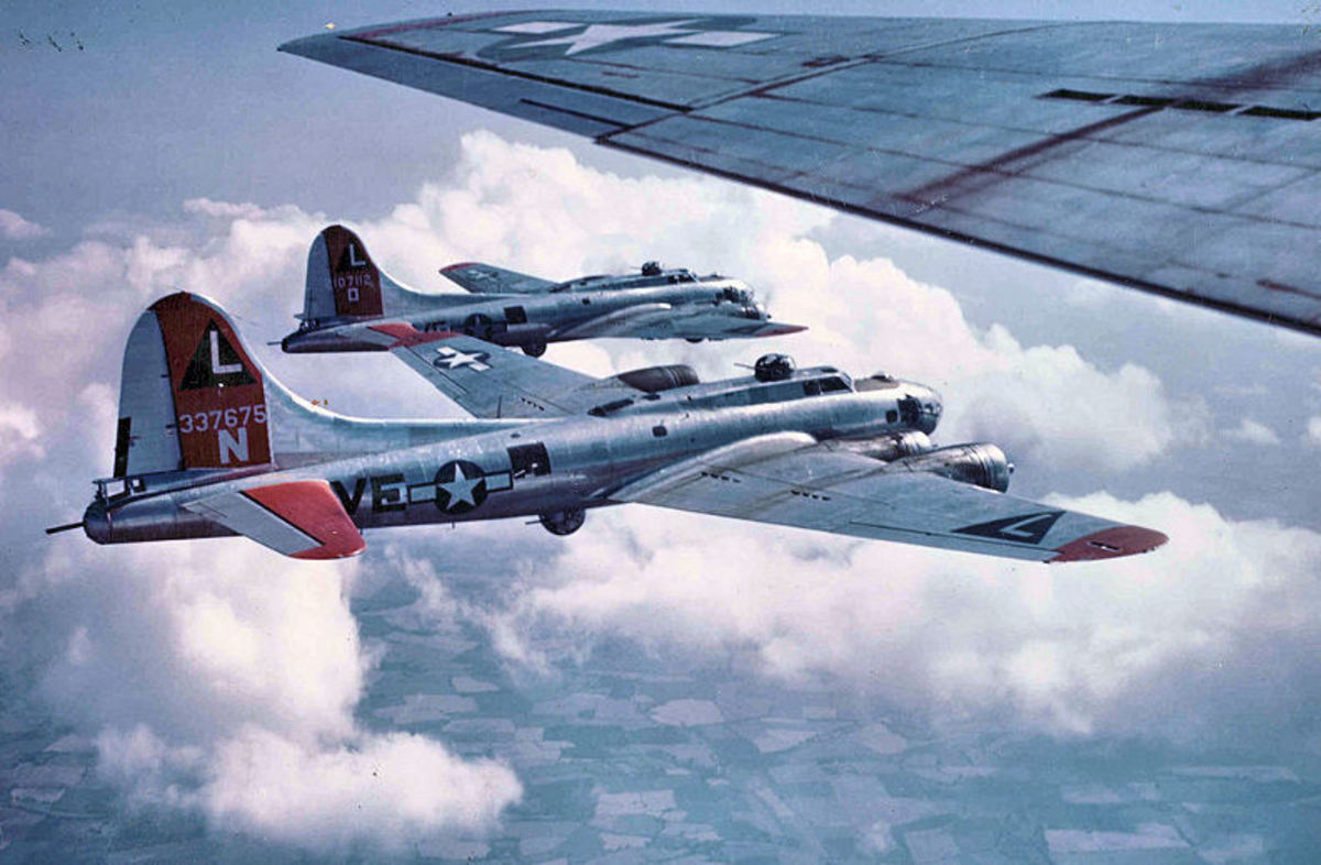 B-17s of the 532d Bombardment Squadron, 381st Bombardment Group