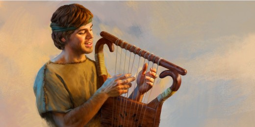 David with his harp