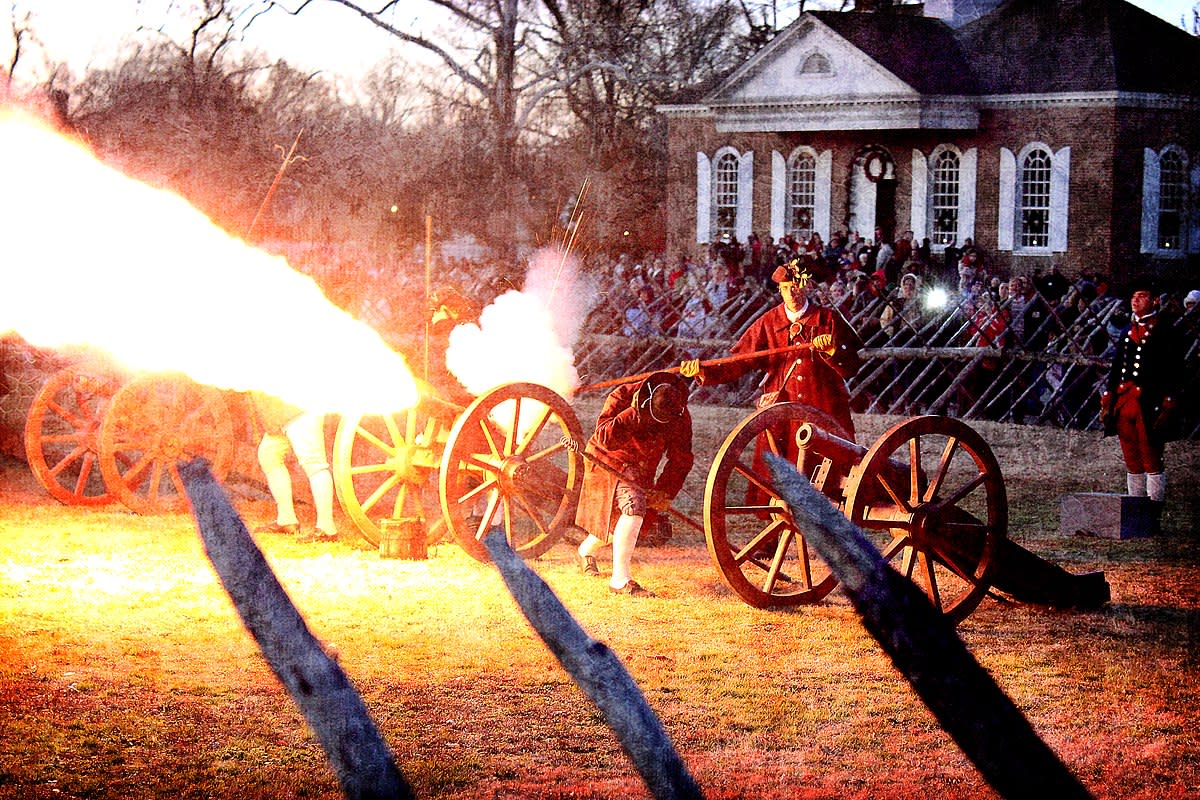 Christmas traditional cannon firing.