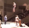 Pastor Preaches Sermon While Ziplining Over Congregation