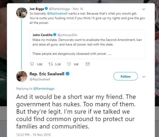 The Twitter exchange