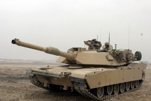 M1A1 Abrams Tank in Camp Fallujah. Superior firepower.