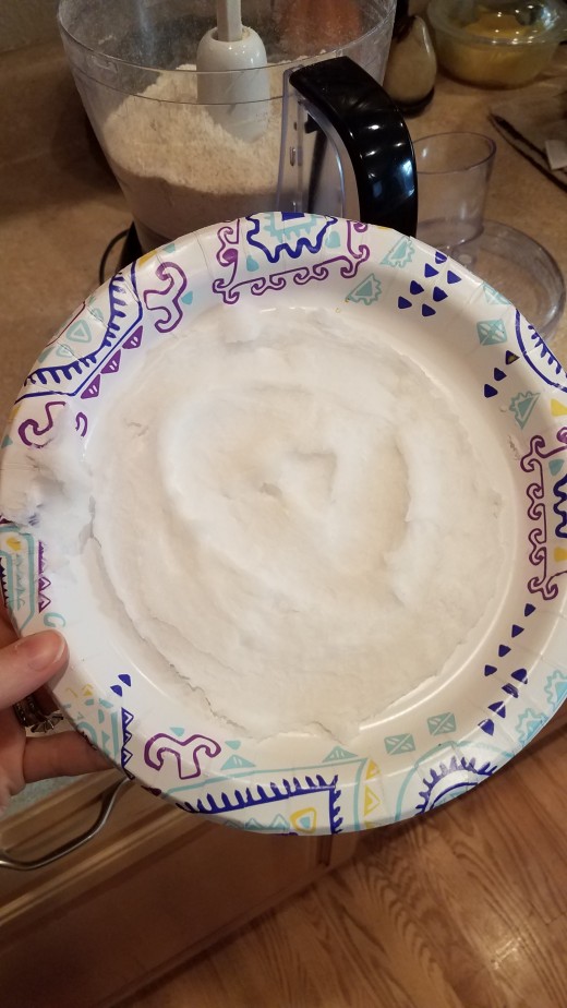 Freeze your coconut oil on a plate.