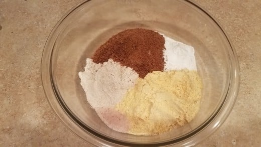 Add all of your dry ingredients to a large mixing bowl.