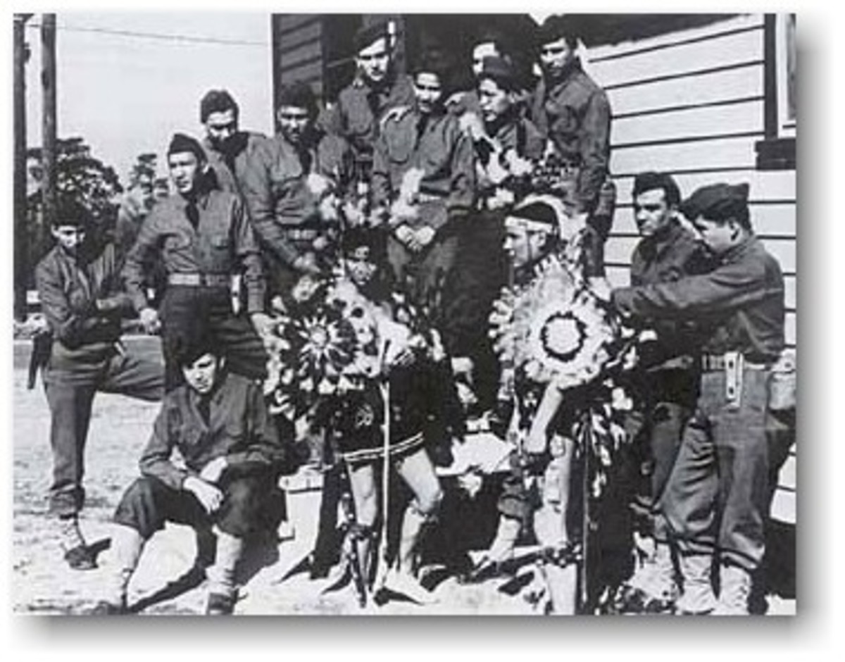 4th Signal Company, WWII. The Code talkers of many Native American Nations helped the USA and the Allies to win the war, using their own languages that the Axis Powers could not translate.