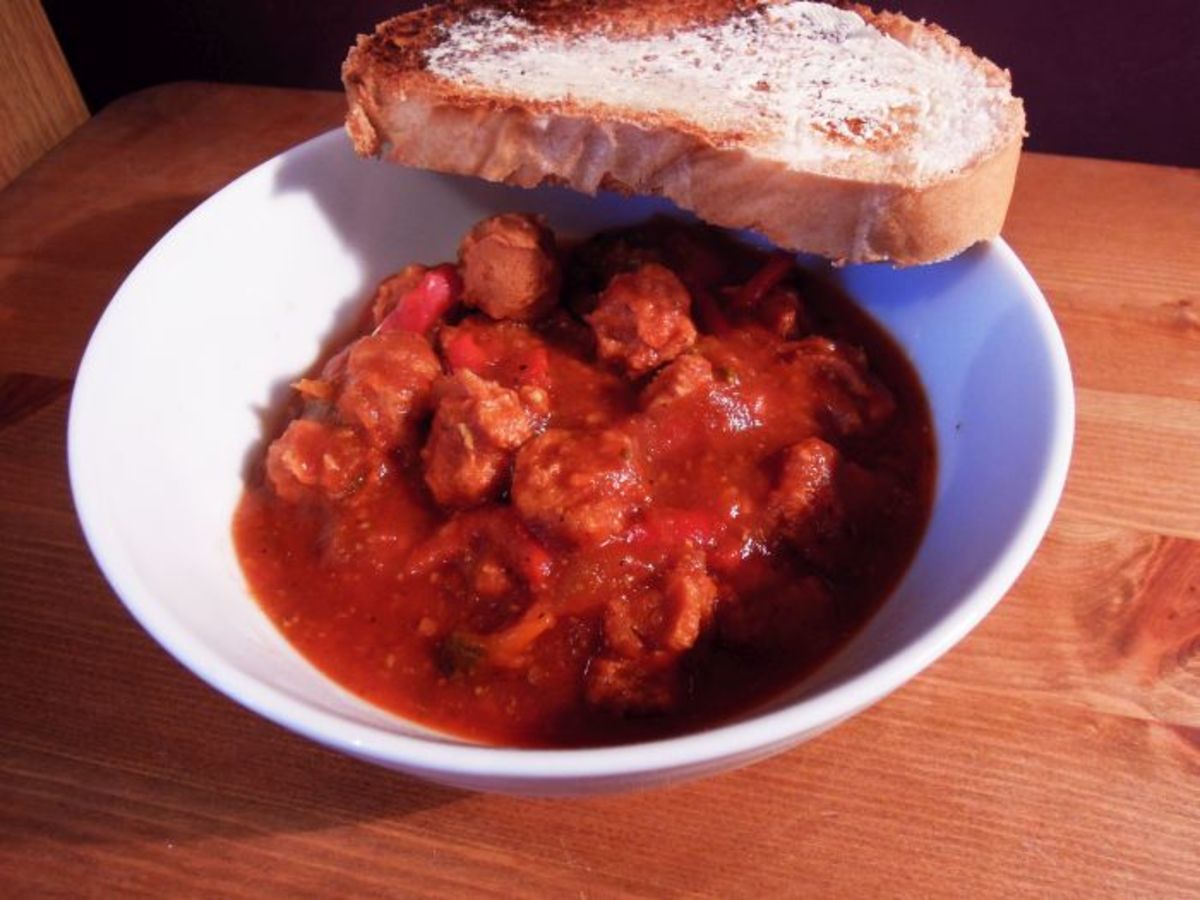 Sausage casserole is a delicious and hearty meal. 