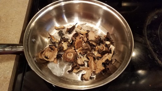 Add your mushrooms and saute over medium heat until soft. 