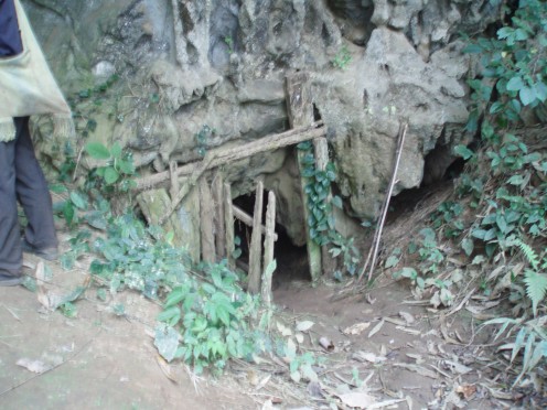 The entrance to one of the cave systems found in this area of Pang Ma Pha.