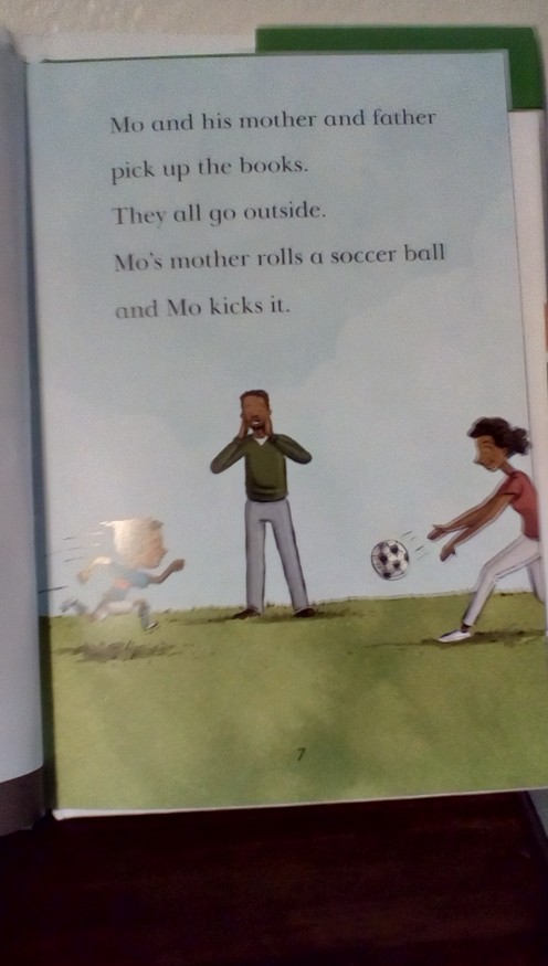 Mom and Dad help Mo practice his kicking skills