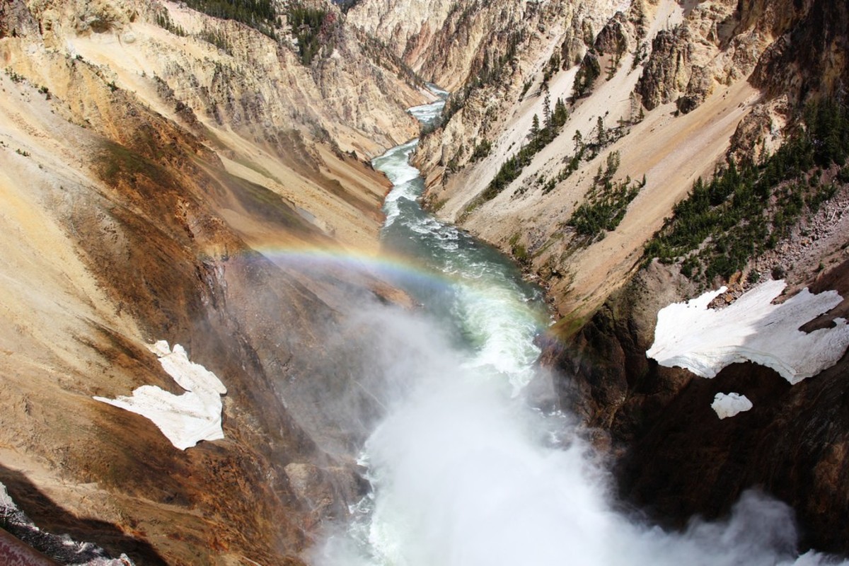 Lower Yellowstone Falls from the Brink of the Falls viewpoint @ Yellowstone National Park