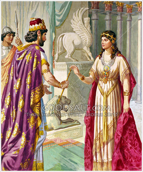 Esther welcomed by King