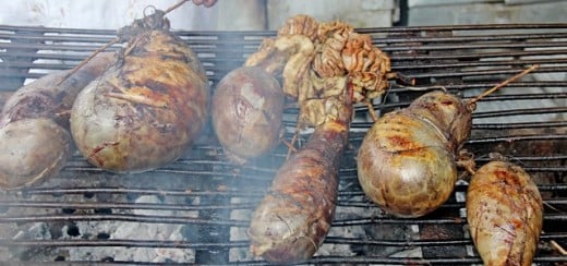 Mutura, the roadside delicacy sold in the evenings.