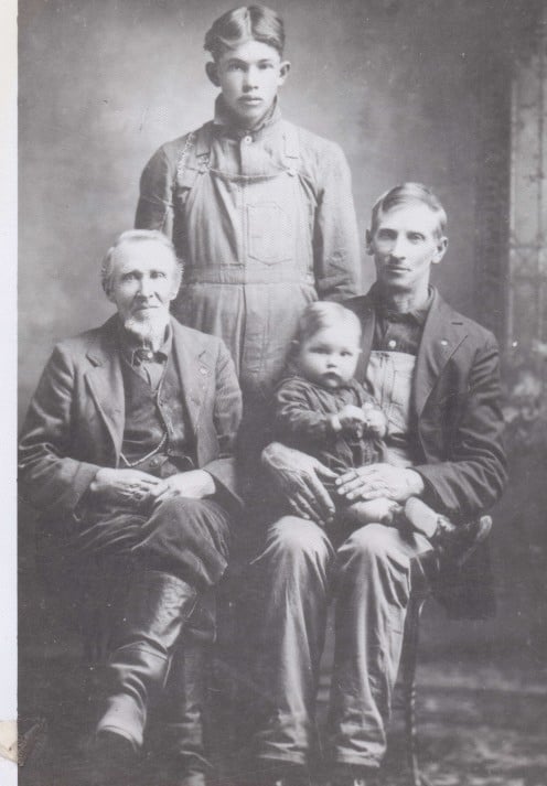 Abraham Tower, his son, grandson and great-grandson. 