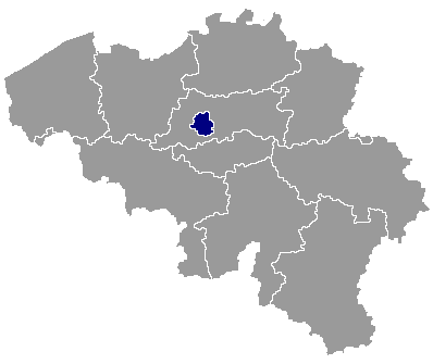Map location of Brussels, Belgium 