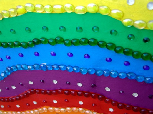 Fabric and Beads Rainbow