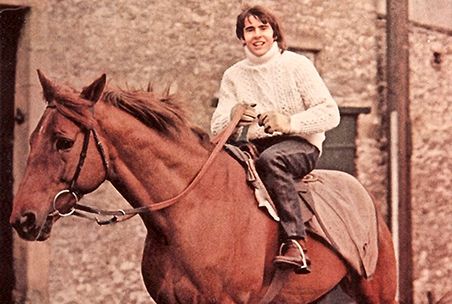 Davy Jones Loved Horses, this is an early photo.