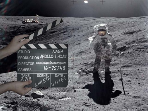 Clear evidence of the faked moon landing.