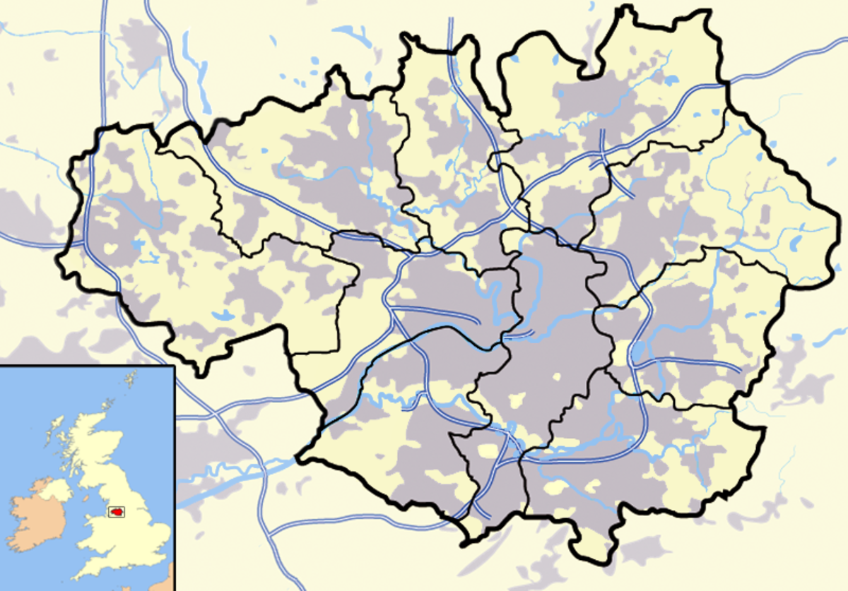 Map location of Greater Manchester 