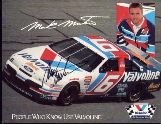 We met Mark Martin when he was still driving this car.