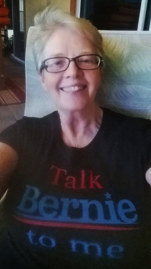 This was my favorite Bernie shirt to wear from the 2016 campaign. Now, I have some new ones to wear when I'm out and about committing random acts of Bernie kindness.