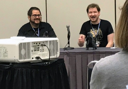 Robert Saucedo and Matt Frank at Comicpalooza 2019.