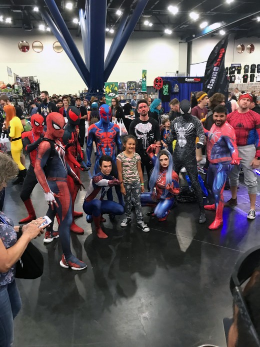 A mob of Spider-Men (and women) is slowly taking over Comicpalooza and everyone is perfectly fine with that. 
