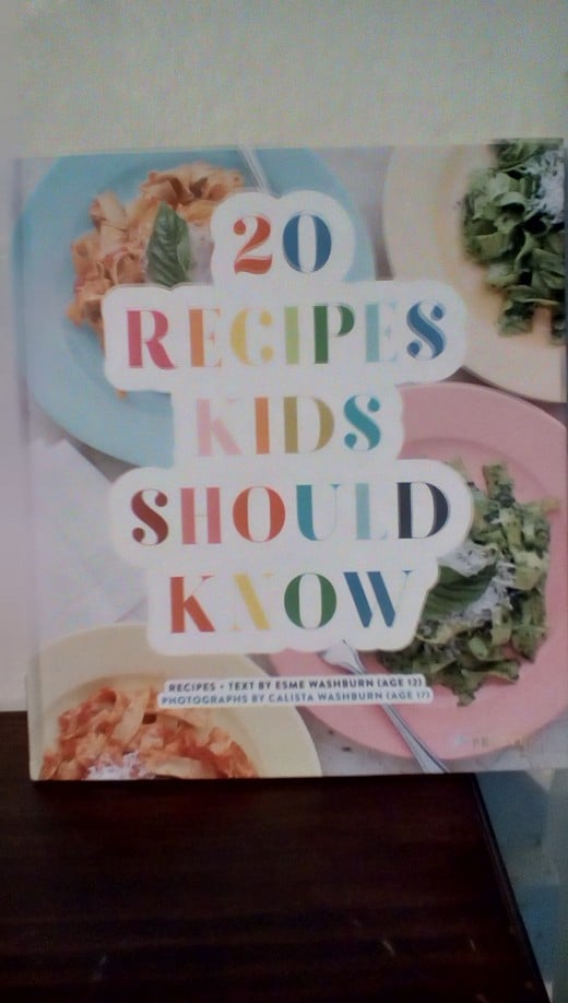 Beautiful new cookbook for young chefs with clearly written recipes and colorful photos of dishes to perepare