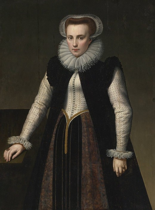 Painting by Anthonie Blocklandt van Montfoort (1580) is believed to be a portrait of the notorious Countess Elizabeth Báthory.