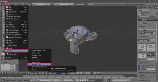 Figure 1: Export from Blender