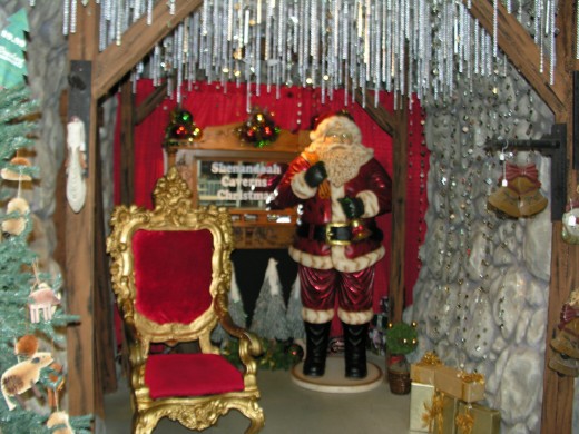 A Santa Clause display inside the Yellow Barn, Jun 2017.