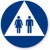 A Unisex bathroom sign. A Unisex bathroom sign.