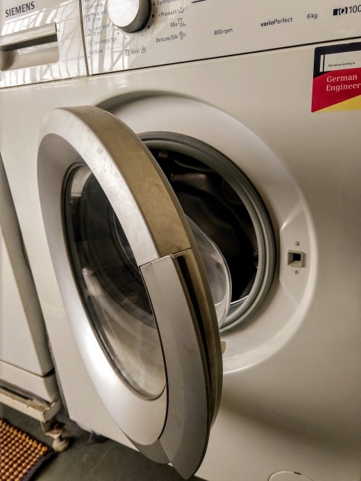 Leaving the washing machine door will allow it to dry better. Also remove water and muck that will accumulate in the door rubber seals