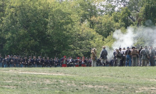 August Civil War Muster at the park near the Cascades