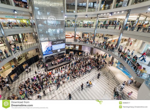 Mall of America interior showing complexity of functions and enclosed shopping experience
