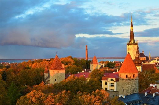 Tallinn city view from Toompea hill