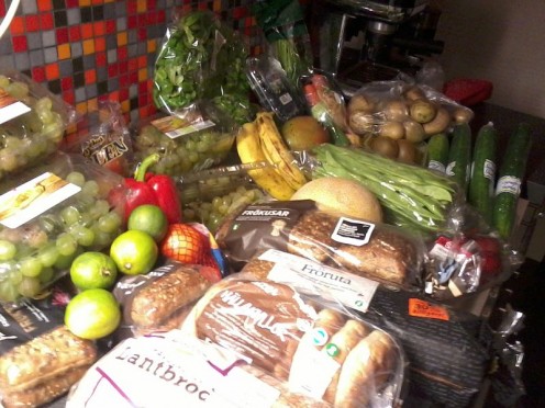 Dumpster Diving In Linkoping Sweden Landed This Cache Of Food. Dumpster Diving In Linkoping Sweden Landed This Cache Of Food.