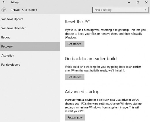 Windows 10 Settings