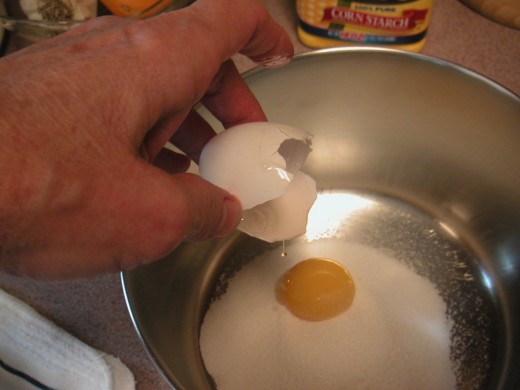 Add the egg yolks.