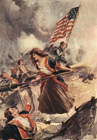 Corbin was injured in battle after replacing her husband when he was killed. 