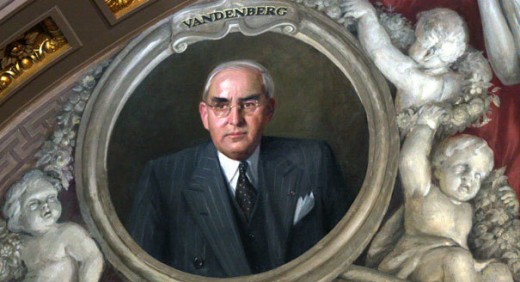Arthur Vandenberg's official portrait in the U.S. Senate