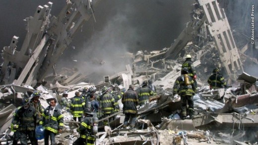Wreckage of Ground Zero, from which the Remembrance Memorial was salvaged
